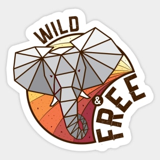 Wild and Free Elephant Sticker